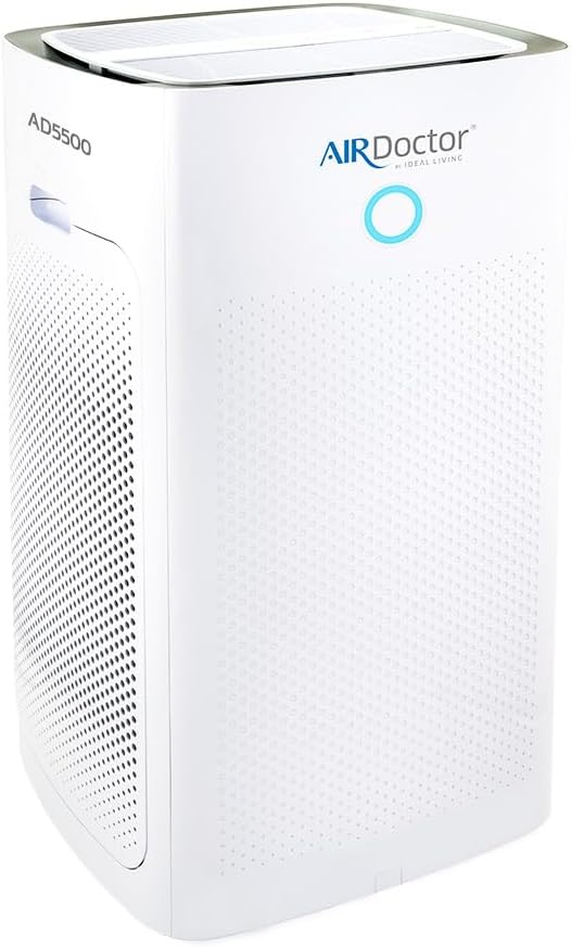 AIRDOCTOR AD5500 4-in-1 Air Purifier for Extra Large Spaces & Open Concepts with UltraHEPA, Carbon & VOC w/Pre-Filters - Captures particles 100x Smaller than HEPA Standard.