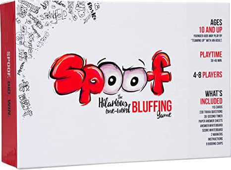 Spoof - The New Popular Hilarious Family Party Bluffing Board Game (for Adults & Teens, Kids Ages 10 and up)