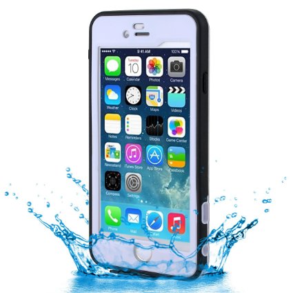 Shendong iPhone 6/6s Plus Waterproof Case,[Newest Ultra-thin Version] IP68 Certified Waterproof Shockproof Durable Case Cover with Fingerprint Recognition Touch ID for iPhone 6/6s Plus 5.5"(White)