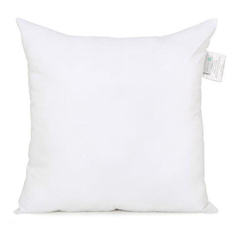Acanva Down Alternative Pillow Insert Sham Form, Square, 24" L x 24" W