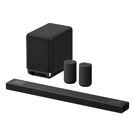 Sony HT-A5000 A Series Premium Soundbar 7.1.4ch 8k/4k 360 SSM Home theatre system with Dolby Atmos and Wireless subwoofer SA-SW5 & Rear Speaker SA-RS5S(Hi Res & 360 Reality Audio, Bluetooth)