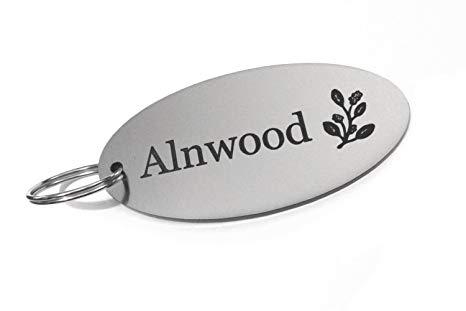 OriginDesigned Personalised Key Fobs, Key Rings, Key Chains, Key Tags - Silver Acrylic, Oval