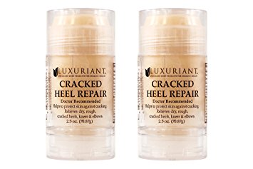 Cracked Heel Repairs formulated with FDA Natural Ingredients two 2.4 oz bottles