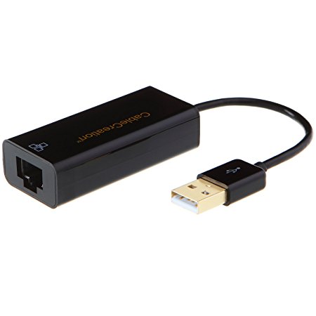 USB to Ethernet, USB Network Adapter, CableCreation USB 2.0 to RJ45 Ethernet Adapter, No Driver Required, Black