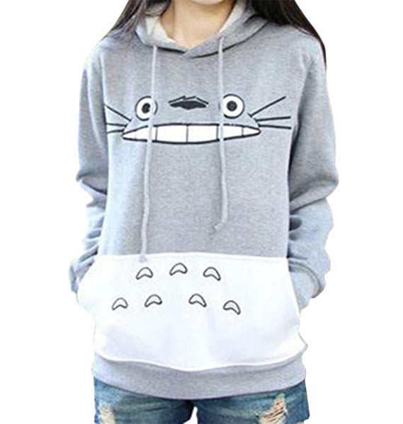 ACEFAST INC Women's Totoro Hoodie Cosplay Costume Sweater Casual Pullover