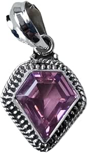 Pink Kunzite Pendant 925 Sterling Silver Hexagon Diamond Shape Pendant, Gift for Her, Women Pendant Pink Gemstone