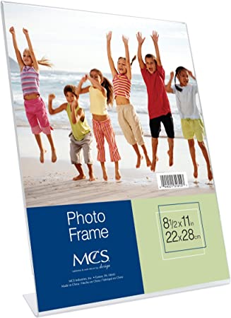 MCS 8.5x11 Inch Bent Acrylic Picture Frame, Vertical (31815)
