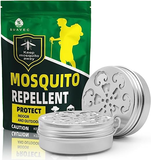 SUAVEC Mosquito Repellent for Patio, Mosquito Repellent Outdoor, Indoor Mosquitos Repellant, Mosquito Control for Room, Mosquito Repellents for Yard, Mosquito Deterrent for Camping -2 Pack