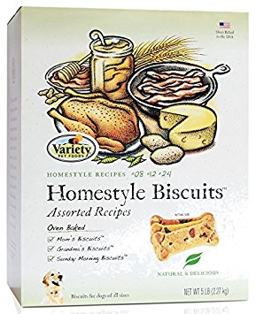Variety Homestyle Assorted Recipes Baked Dog Biscuits (1 Pack), 5 lb Box, Natural