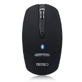 MEMTEQ Wireless Mouse Bluetooth Ergonomic Optical Mouse for Tablet  Laptop 24GHZ Black