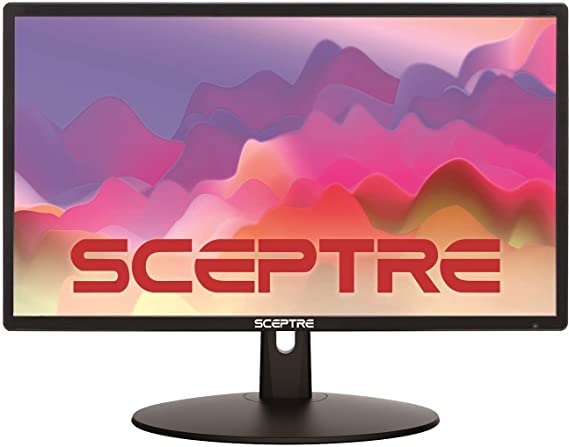 Sceptre 20 inch LED Monitor 1600 x 900 HD+ 75Hz HDMI VGA Build-in Speakers, 99% sRGB Wall Mount Ready Black 2021 (E205W-16003RTT)