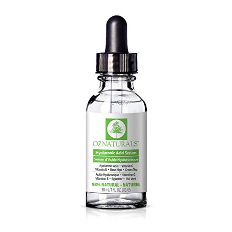 OZNaturals Anti Aging Hyaluronic Acid Serum – Anti Wrinkle Serum with Natural Hyaluronic Acid and Vitamin C to Plump, Hydrate, Diminish Lines   Wrinkles   Reveal Younger Looking Skin