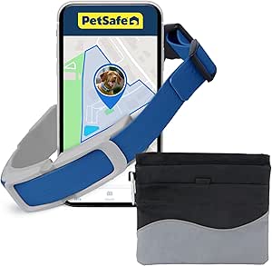 PetSafe Guardian GPS   Tracking Dog Fence Collar – Wireless Dog Fence with Real-Time Tracking – Most Reliable GPS Fence for Yards Over ¾ Acres – Subscription Required – with Black Mini Dog Treat Pouch