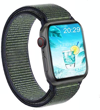 RolQitee Watch Band Compatible with for Apple Watch Band 38mm 40mm 42mm 44mm Soft Lightweight Breathable Nylon Replacement Band for Watch Series 5 4 3 2 1