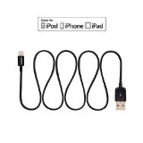 Apple MFI Certified iOS9 Compatible Omars 3ft  09m Lightning 8pin to USB SYNC Cable Charger Cord for Apple iPhone 5 5s 5c 6 6 Plus 6s 6s Plus iPod touch 5 6 iPod nano 7 iPad Mini 1 2 3 4 iPad 4 Air Air 2 iPad Pro Black