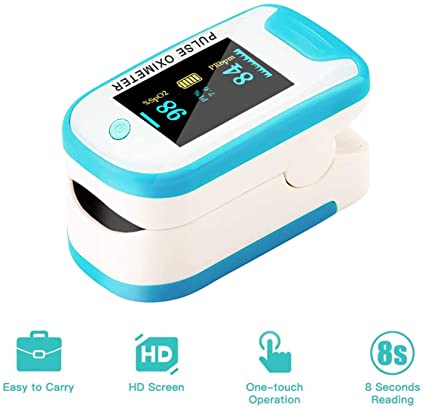 Fingertip Oximeter,Multi-Directional Display, Blood Oxygen Heart Rate, Infrared Measurement, Suitable for Fitess,