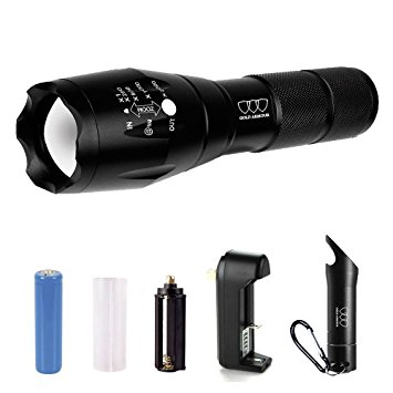 Brightest LED Tactical Flashlight, Gold Armour A1000 High Powered Handheld Torch Flashlight, 1000 Lumens Portable Outdoor Tac Light with Adjustable Focus and 5 Light Modes for Camping Hiking Emergency