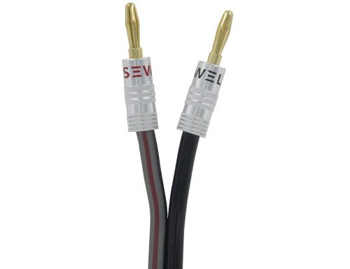 Silverback Speaker Wire by Sewell 12 AWG with Silverback Banana Plugs OFC 259 Strand Count 3 ft
