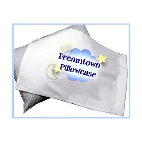 Toddler PILLOW CASE by Dreamtown Kids, ENVELOPE STYLE 100% PREMIUM PIMA COTTON, Softest Pillowcase Cover or Your Money Back! Fits 14X19 & 13X18 Travel/Toddler Pillows. Handcrafted w/ Care in the USA