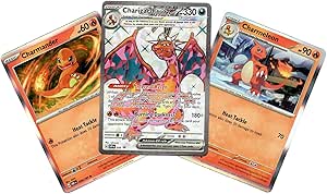 Pokemon Charizard ex SVP 056 - Black Star Promo Card Lot - Charmeleon Charmander Promo Foil - Obsidian Flame