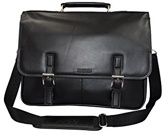 Kenneth Cole Collection "A Brief History" Leather Flapover Portafolio/ Business Briefcase Bag