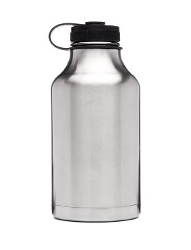 Growler - Stainless Steel Vacuum Insulated - 64-Ounce Wide Mouth - Keep Beverages Cold