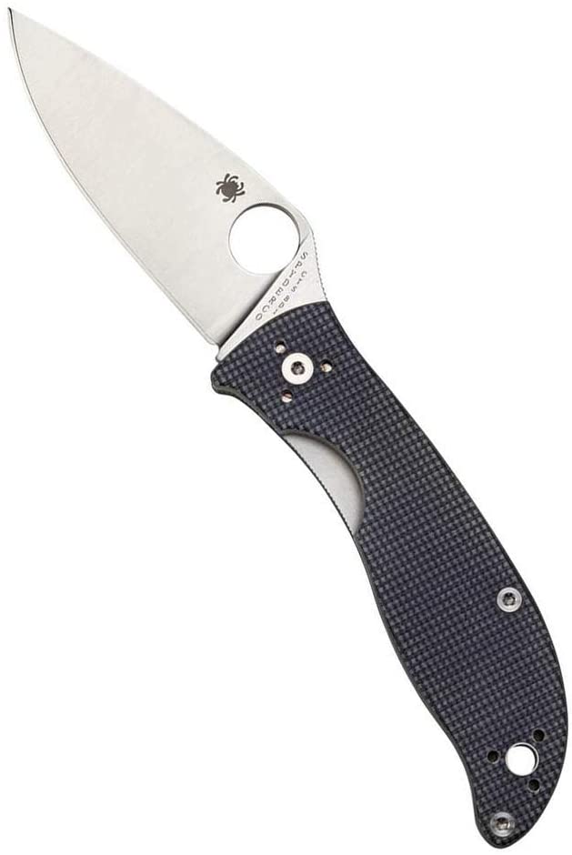 Spyderco Polestar Value Folding Knife with 3.33" CTS BD1 Stainless Steel Blade and Durable Gray G-10 Handle - PlainEdge Grind - C220GPGY