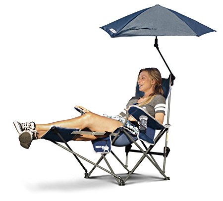 Sport-Brella Recliner Chair: 3-Position Recliner W/Full Coverage Umbrella