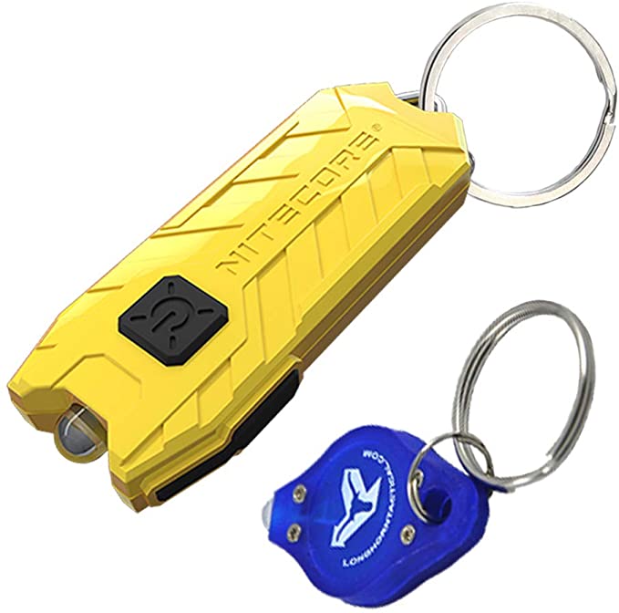 NITECORE TUBE V2.0 55 Lumen USB Rechargeable UltraLight Keychain Flashlight with LumenTac Keychain (Yellow)