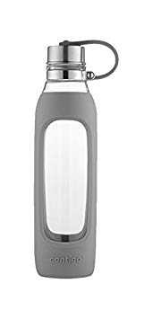 Contigo Purity Glass Water Bottle, 20 oz, Smoke