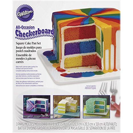 Wilton 2105-5745 Square Checkerboard Cake Pan Set