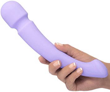 IVIB - Cordless Wand Massager - Dual Independent Motor - 3x Speeds 65x Patterns - Muscle & Sports Recovery - Clit & G-Spot Shape - USB Rechargeable - Waterproof - Travel Friendly - Purple