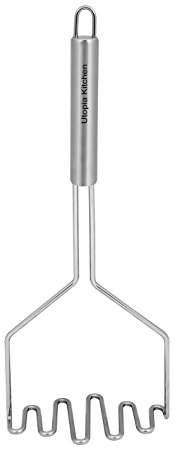Sturdy Wire Potato Masher - Gourmet Wire Masher- Stainless Steel 18/10 - Durable - Large Size 27cm - by Utopia Kitchen