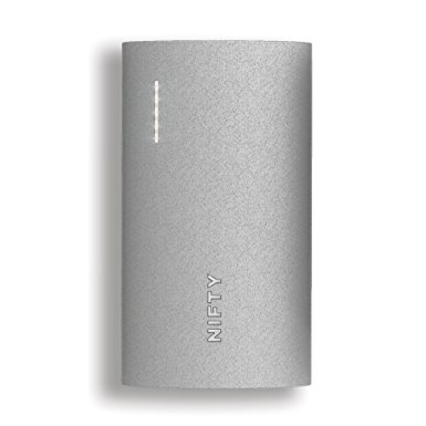 NIFTY Mobile Charger for Smartphones and Tablets with Apple Fast-Charging, Quick Charge 3.0 and USB Type-C, the Ultimate Portable Charger (6,800 mAh) (Stone Gray)