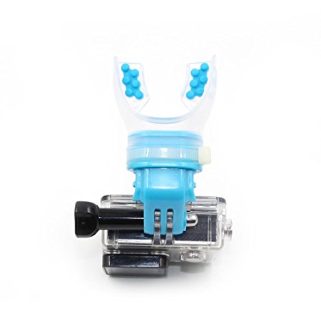 TELESIN Surfing Skating Shoot Dummy Bite Mouthpiece holder Mouth Mount Adapter for GoPro Hero 4/3 /3/2/1 Camera,SJ Cam,Xiaomi Yi