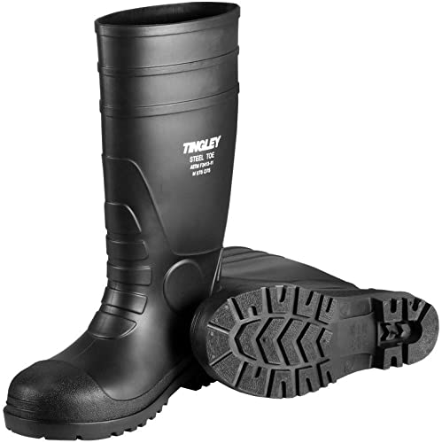 TINGLEY Rubber Blk Steel Toe Boots 31244 Work Shoes/Boots