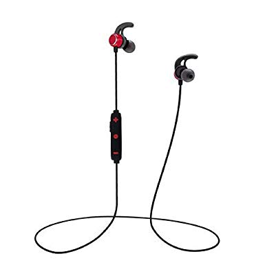 FREESOLO Wireless Bluetooth 4.1 in-Ear Noise Isolating Sport Earbuds with Mic and Controller, Sweatproof (Red)