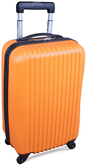 20-Inch ABS Lightweight Carry On Spinner Luggage - Black - Utopia Home