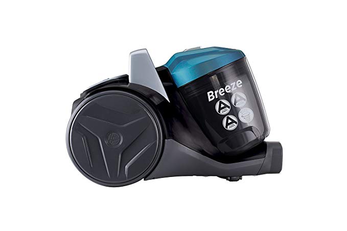 Hoover Breeze Bagless Cylinder Vacuum Cleaner, [BR71BR01], Black & Turquoise