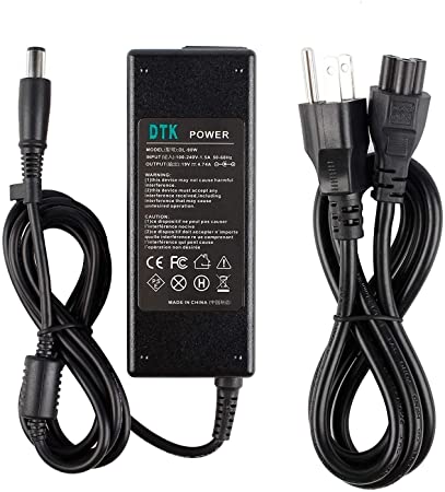 DTK 19V 4.74A 90W for HP Ac Adapter Laptop Computer Charger Notebook PC Power Cord Supply Source Plug 384021-001 (Compatible 18.5V 3.5A 65W) Connector Size: 7.4x5.0mm with pin