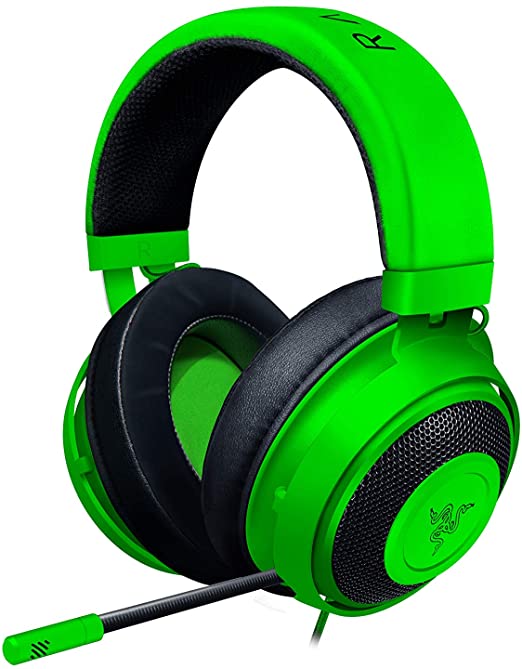 Razer Kraken - Gaming Headphones for PC, PS4, Xbox One and Switch with 50 mm Drivers and Cooling Gel-Infused Cushions - Green