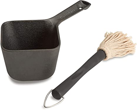 Cuisinart CBP-300 Cast Iron Basting Pot and Brush-for Grilling