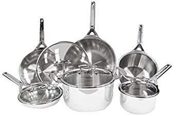 True Induction TIGOURMET 10-piece Tri-ply Stainless Steel Induction Cookware Set (Pack of 10)