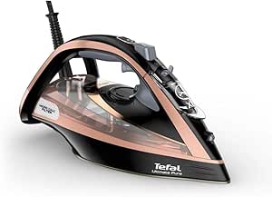 Tefal Ultimate Pure FV9845 Iron Dry & Steam Iron Durilium Autoclean Soleplate 3200 W Black Copper