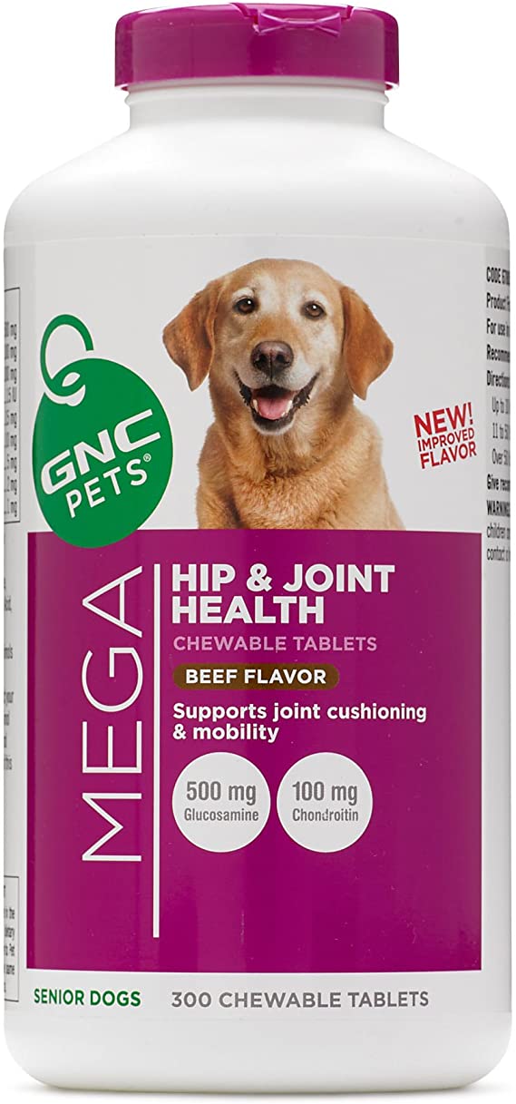 Mega Multivitamin Hip & Joint Health for Dogs 300 Chewable Beef Flavor Tablets