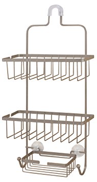 Deluxe Large Hanging Shower Caddy (Brushed Nickel)