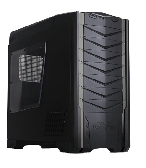 Silverstone Tek Extended ATX/ATX/SSI-CEB Full Tower Case with 90-Degree Motherboard Mounting and Window Side Panel - RV03B-WA (Black/Gray)