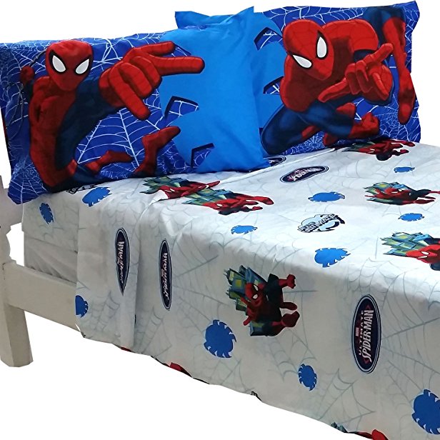 Marvel Spiderman Astonish 4 Piece Full Sheet Set