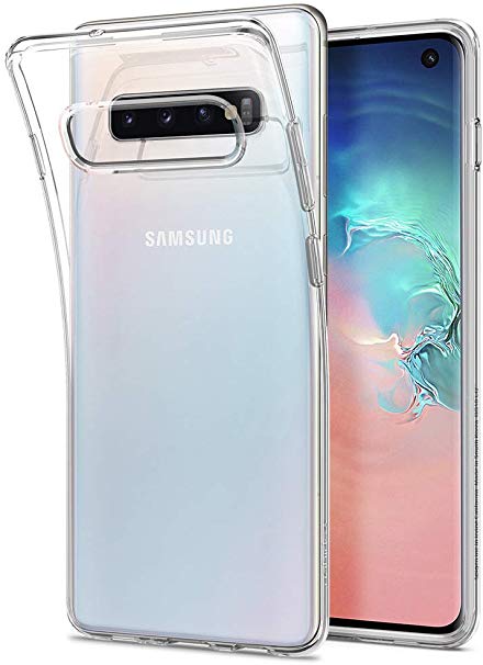 Spigen [Liquid Crystal] Galaxy S10 Case Cover with Clear Slim Profile Designed for Galaxy S10 (2019) - Crystal Clear