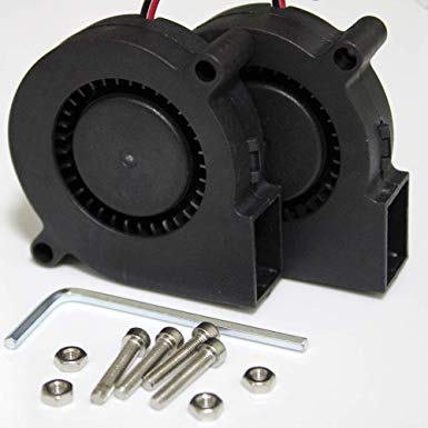 Ginkgo Blower Cooling Fan 24V 50mmx50mmx15mm 5015 DC Brushless Turbo for 3D Printer Repair Replacement(24V, Turbo, 2 Pack)